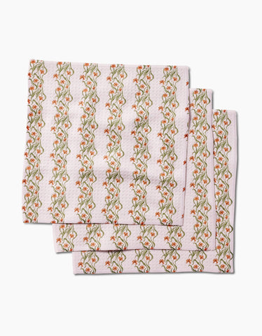 Floral Fall Stripe Dishcloth Set Geometry