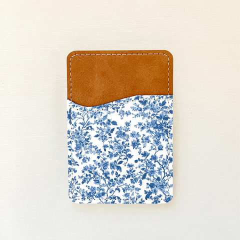 Blue Florals Leather Card Holder (20 Options): 10 Olivia + Rose