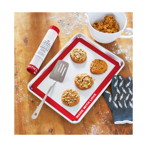 Made With Love Baking Mat - Red tag