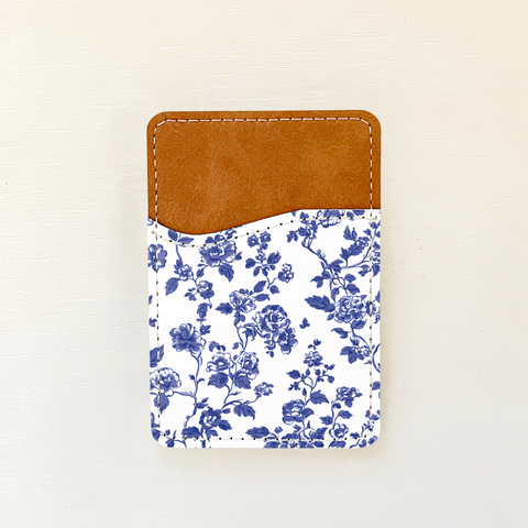 Blue Florals Leather Card Holder (20 Options): 11 Olivia + Rose