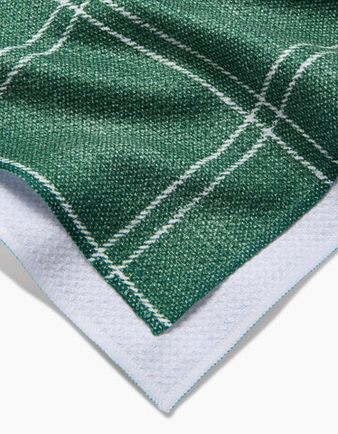 Pine Forest Plaid Tea Towel Geometry