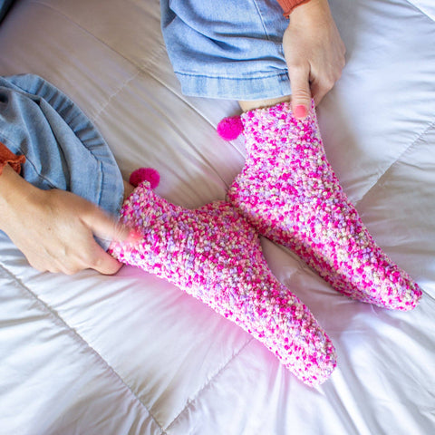 Cozy Cupcake Socks | 9 Colors: Gray (Plain) Daisy Dunes
