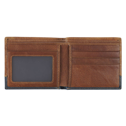 Wallet Leather Two-tone Be Strong & Couragous Josh. 1:9 Christian Art Gifts