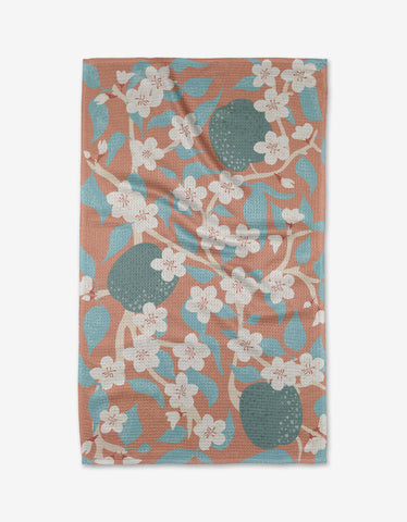 Apple Blossoms Tea Towel Geometry