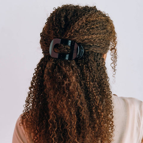 Round Flat Hair Clip | Med. | Jet Black TELETIES