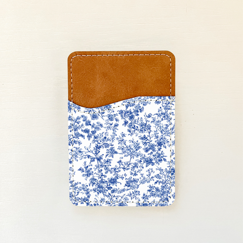 Blue Florals Leather Card Holder (20 Options): 10 Olivia + Rose