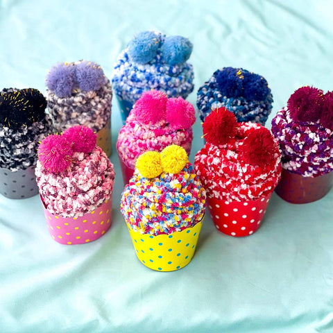 Cozy Cupcake Socks | 9 Colors: Navy (Plain) Daisy Dunes
