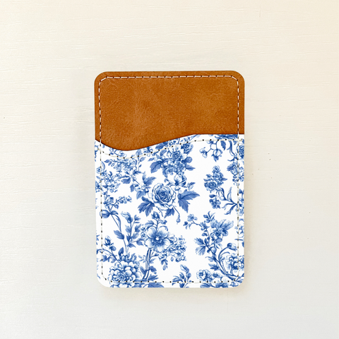 Blue Florals Leather Card Holder (20 Options): 10 Olivia + Rose