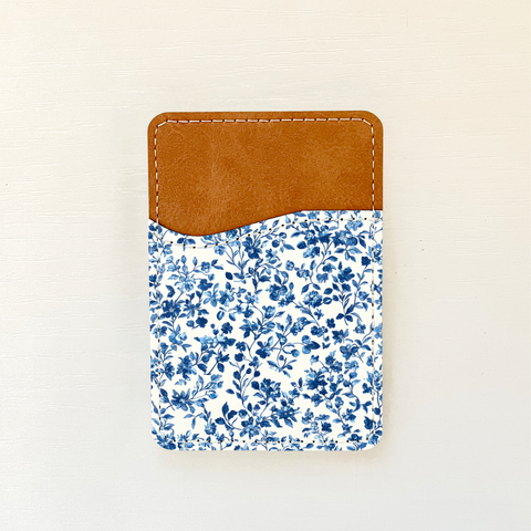 Blue Florals Leather Card Holder (20 Options): 11 Olivia + Rose