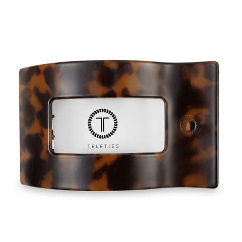 Flat Rectangle Hair Clip | Large | Tortoise TELETIES