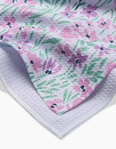 Spring Fleur Blooms Tea Towel Geometry