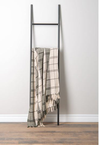 WVN GRN PLAID 50X60 THROW CTN Ganz