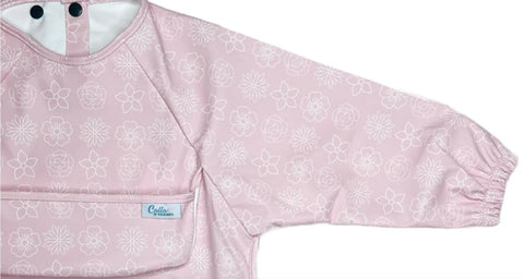 The Grayson Long Sleeve Bib - Blossom - Petal Pink Calla & Friends