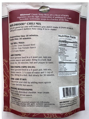 Classic Chili Mix Wildwood Specialty Foods