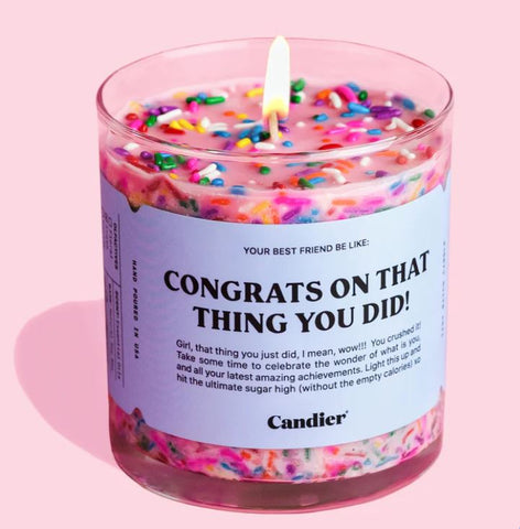 Congrats on that thing Candle - Treehouse Gift & Home - Onalaska Wisconsin