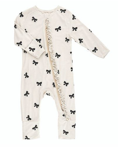 Cozy Romper - Bow 3-6 Mo Stephan Baby by Creative Brands