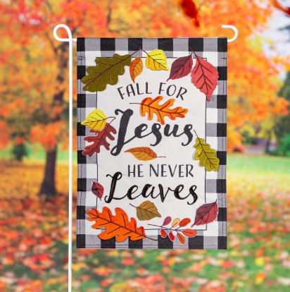 Fall For Jesus Applique Flag Evergreen Enterprises