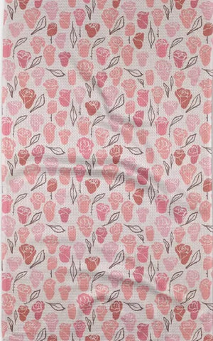 Neutral Rose Tea Towel Geometry