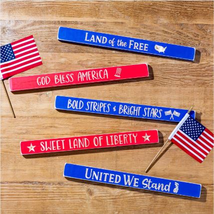 Patriotic Pride Wood Sign Program, 18"L Evergreen Enterprises