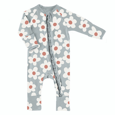 Cozy Romper Floral 0-3 Mo Creative Brands