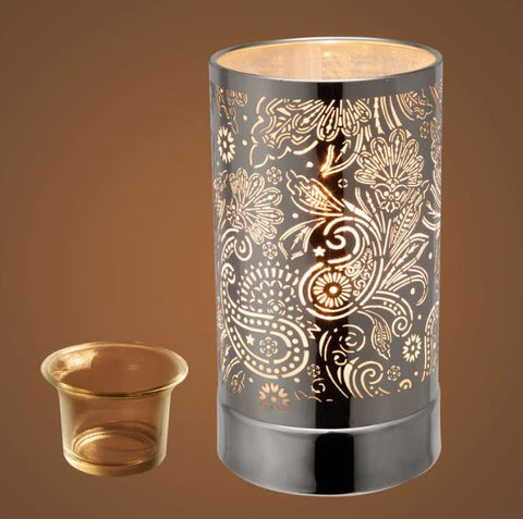 Silver Secret Garden Touch Lamp Peterson Housewares