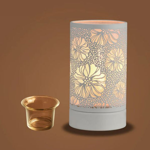 White Flower Touch Lamp Peterson Housewares