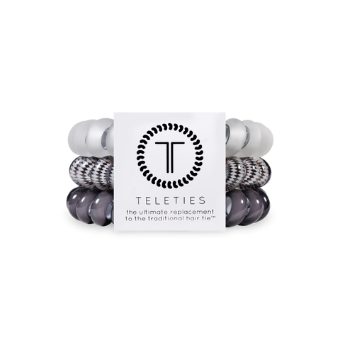 Spiral Hair Coils | Large | Silver Flames Hair Ties TELETIES