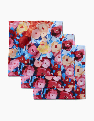 Strawberry Basket Dishcloth Set Geometry