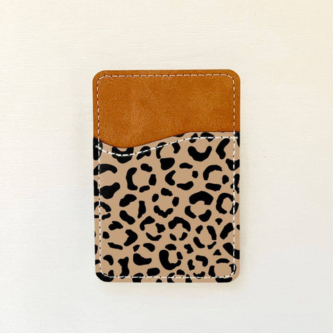 Leopard Print Leather Card Holder (10 Options): 1 Olivia + Rose