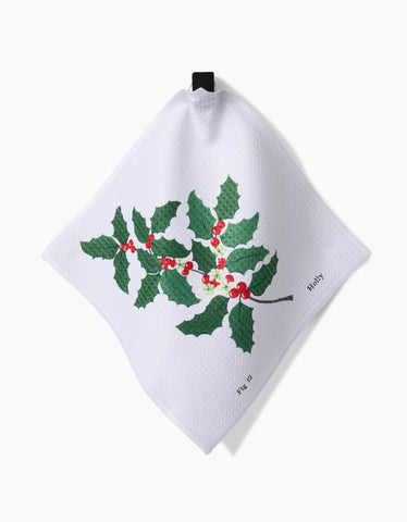 December Holly Dishcloth Set Geometry
