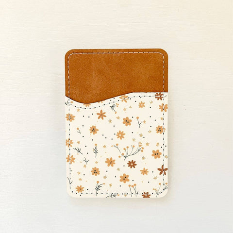 Neutral Florals Leather Card Holder (10 Options): 9 Olivia + Rose