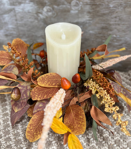 Aspen Acorn Candle Ring 4.5in Wholesale Home Decor