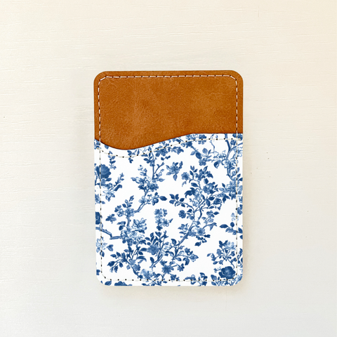 Blue Florals Leather Card Holder (20 Options): 11 Olivia + Rose