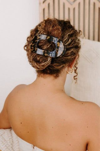 Round Flat Hair Clip | Large | Tortoise TELETIES