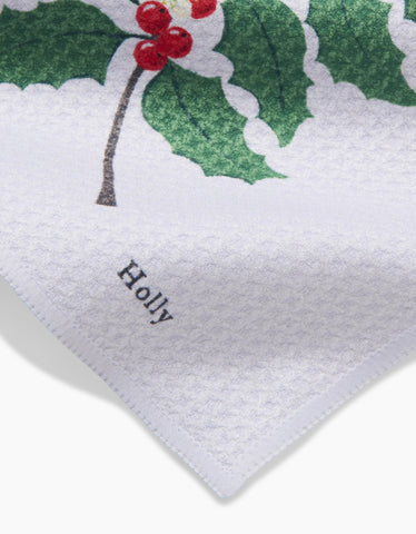 December Holly Dishcloth Set Geometry