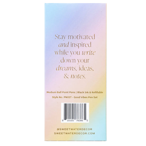 Good Vibes Metal Pen Set - Home Decor & Gifts Sweet Water Decor