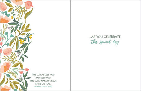 With Scripture Religious Greeting Card - Tulip Cross - Treehouse Gift & Home - Onalaska Wisconsin