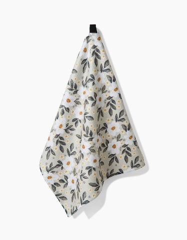Painted Spring Flowers Tea Towel Geometry