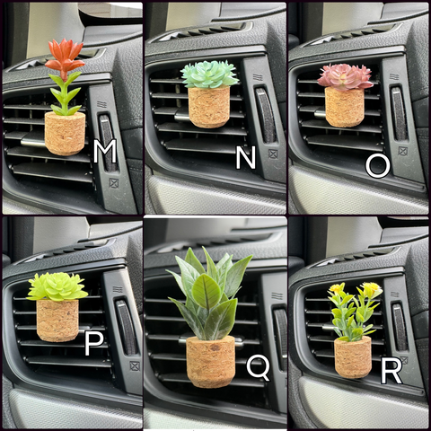 Plant Car Vent Clip Air Freshener Diffuser (Reusable): Cashmere Vanilla / N Vroom Blooms