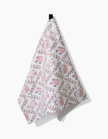 Hopscotch Harvest White Luxe Hand Towel - Treehouse Gift & Home - Onalaska Wisconsin