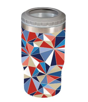 Triangles Stainless Steel Quatre Chiller with Silicone Cap and Tumbler Slide Lid Evergreen Enterprises