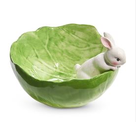 6" Cabbage Bunny Bowl RAZ Imports