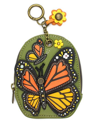 Mini Coin Purse Keychain - Monarch Butterfly Chala Handbags