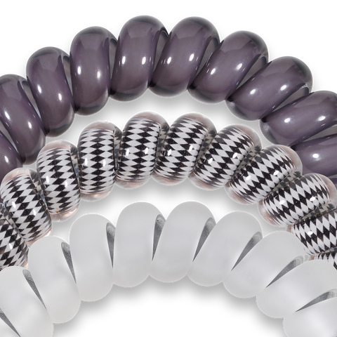 Spiral Hair Coils | Large | Silver Flames Hair Ties TELETIES