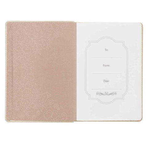 Journal Classic Taupe When She Speaks Prov. 31:26 Christian Art Gifts