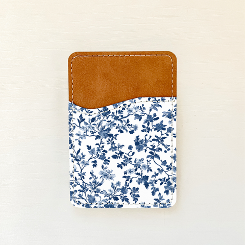 Blue Florals Leather Card Holder (20 Options): 10 Olivia + Rose
