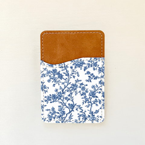 Blue Florals Leather Card Holder (20 Options): 11 Olivia + Rose