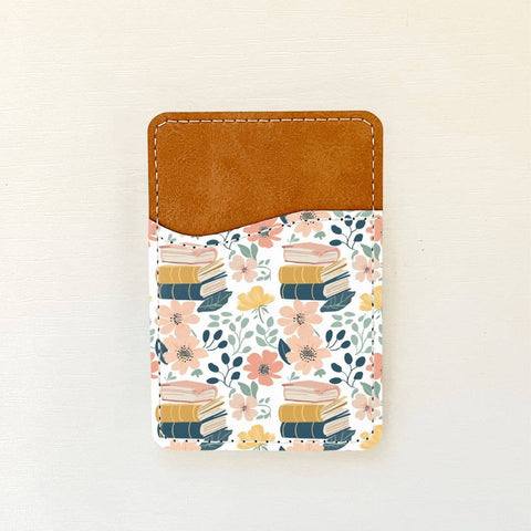 Bookish Florals Leather Card Holder (15 Options): 3 Olivia + Rose