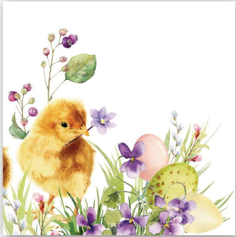MDW Chicks Bunny Meadow Cocktail Napkin Stonewall Kitchen