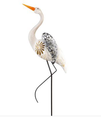 Deco Crane Metal Garden Stake, 41" Evergreen Enterprises